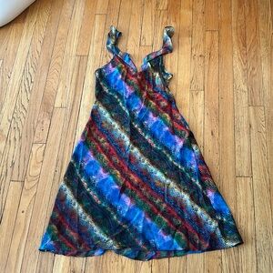 Vintage Betsey Johnson silk dress bias cut